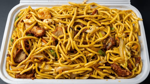 Mixed (Chicken & Shrimp) Chow Mein.